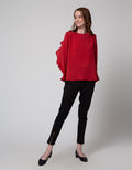 Edition Back Layer Wide Blouse for Women
