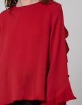 Edition Back Layer Wide Blouse for Women