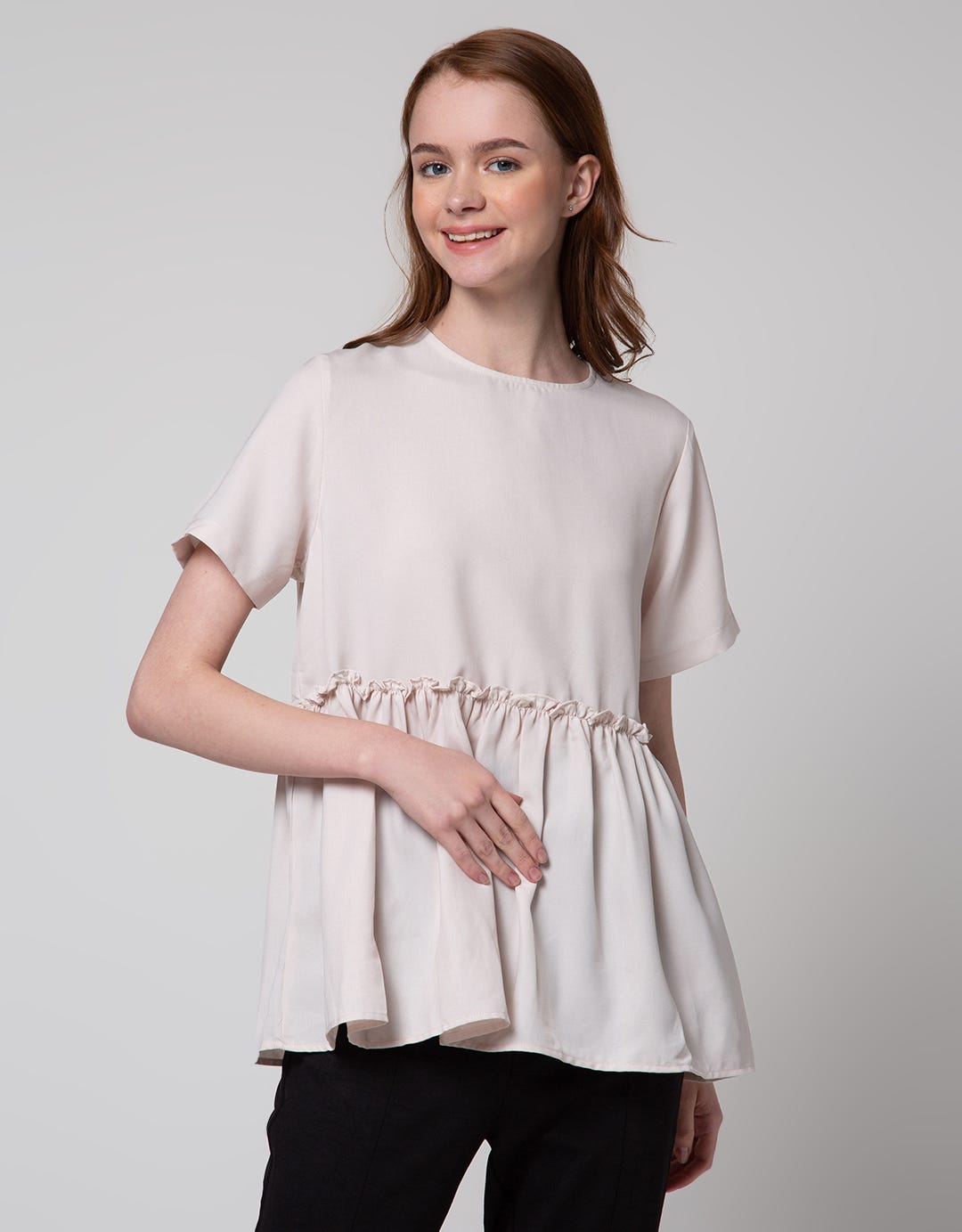 Edition Ruche Bottom Blouse Wanita