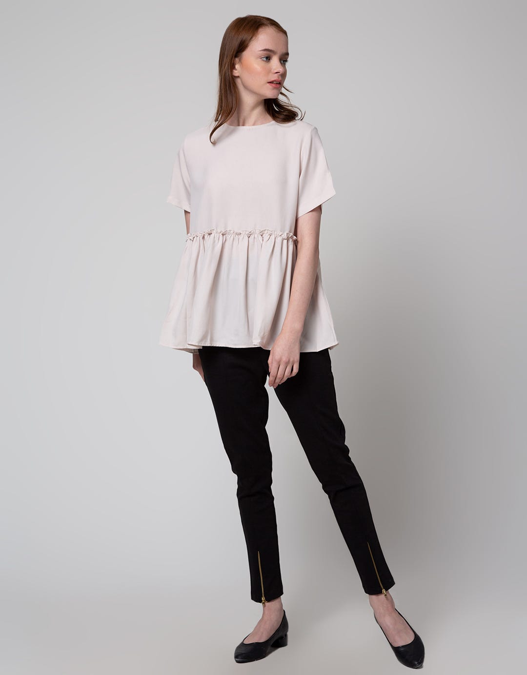 Edition Ruche Bottom Blouse Wanita
