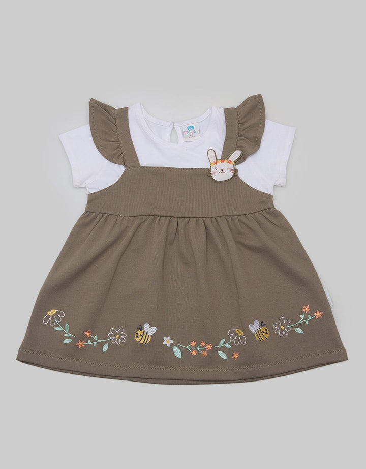 Pipiniko Overall Terry Dress for Girls