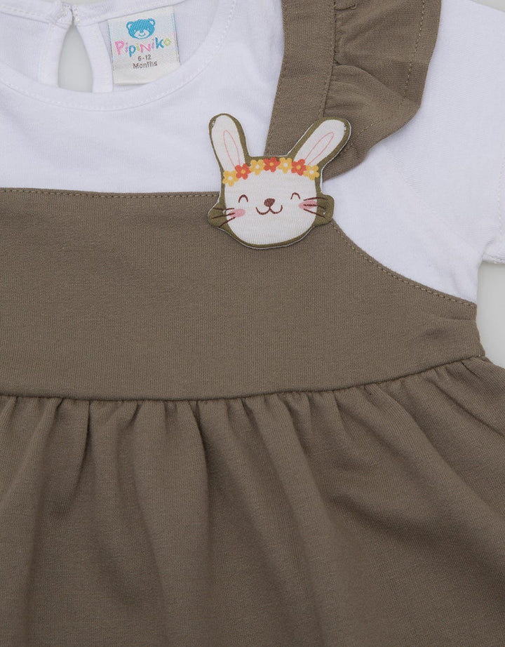 Pipiniko Overall Terry Dress for Girls