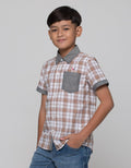Cardinal Junior Plaid Combi Kemeja Anak Laki-Laki