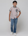 Cardinal Junior Plaid Combi Kemeja Anak Laki-Laki