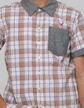 Cardinal Junior Plaid Combi Kemeja Anak Laki-Laki