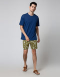 Cole Boxer Knit Print Space Christmas Green