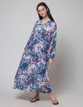 St. Yves Combi Leaf Maxi Dress Wanita