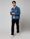 Lois Solid Denim Jaket Pria