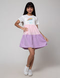 Aero Rainbow Smile Midi Dress Anak Perempuan