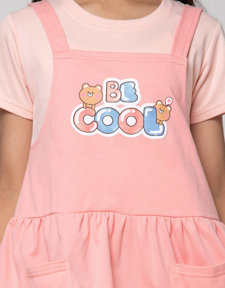Aero Short Sleeve Midi Dress Bear Be Cool