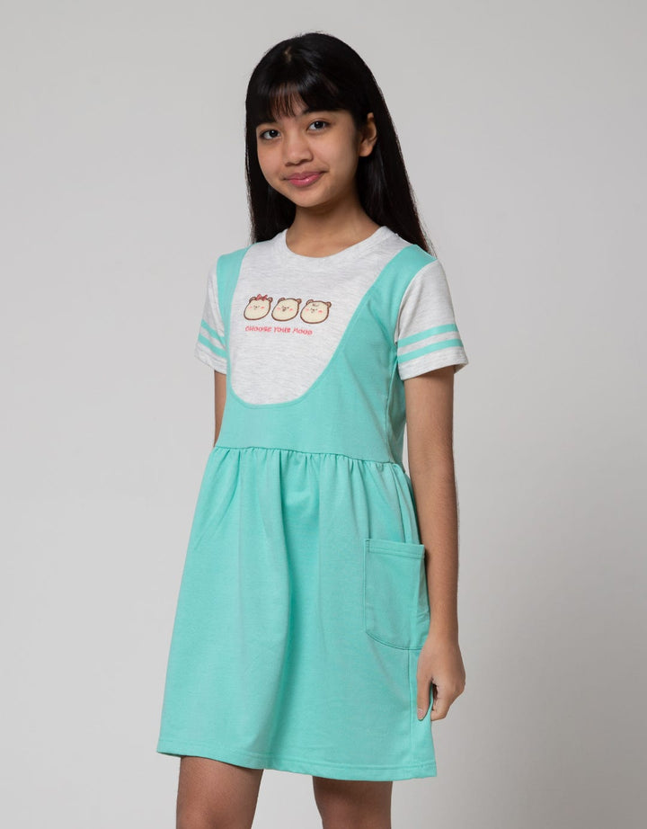 Aero Short Sleeve Midi Dress Bear Triple Head