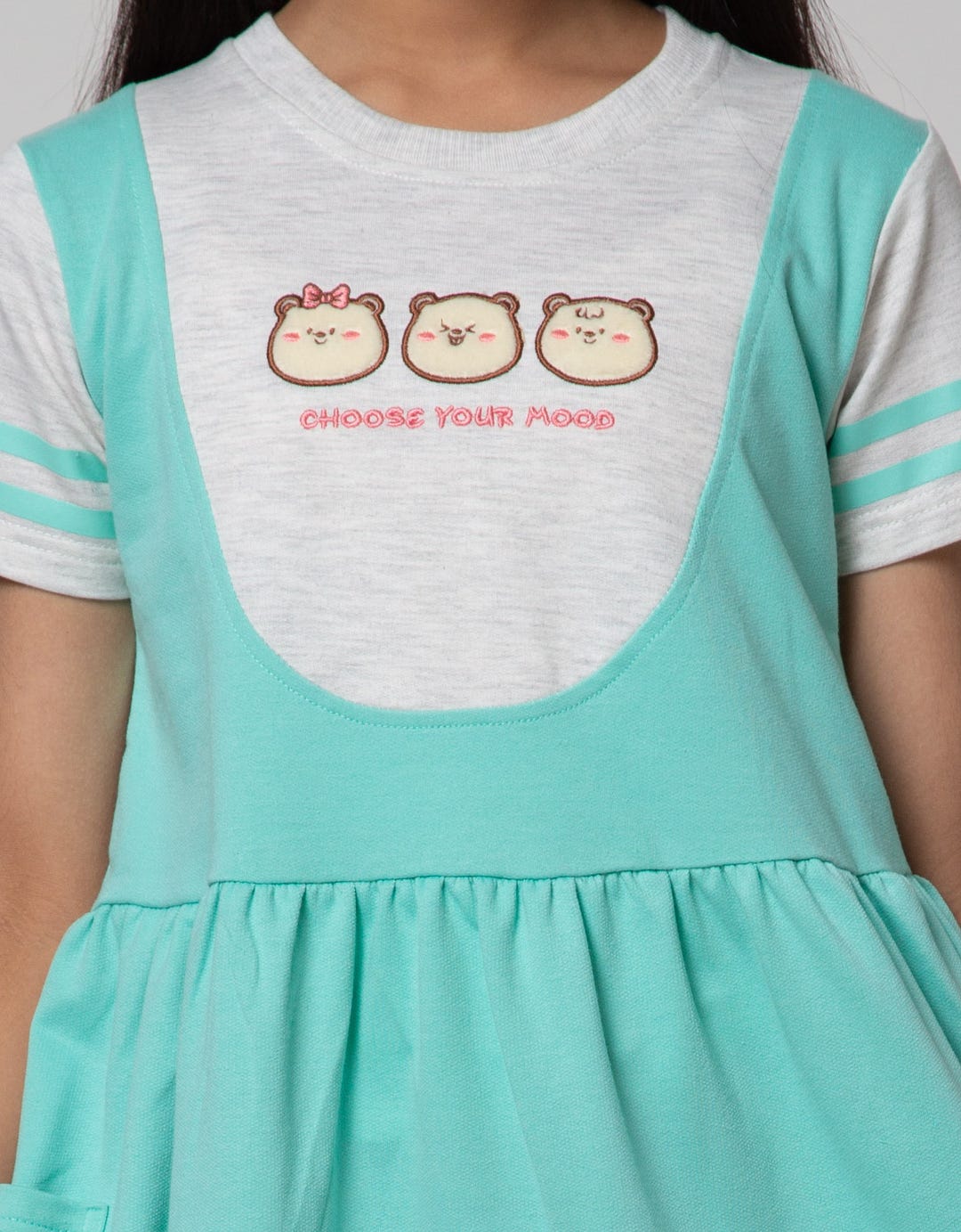 Aero Short Sleeve Midi Dress Bear Triple Head