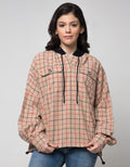 Lois Girl Checks Hoodie Blouse Wanita