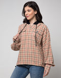 Lois Girl Checks Hoodie Blouse Wanita