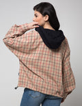 Lois Girl Checks Hoodie Blouse Wanita