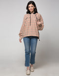 Lois Girl Checks Hoodie Blouse Wanita