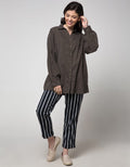 Lois Girl Cotton Suede Look Kemeja Wanita
