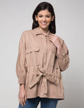 Lois Girl Twill Shirt With Drawstring