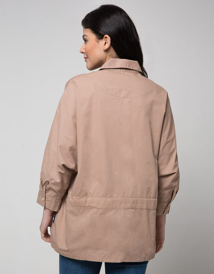 Lois Girl Twill Shirt With Drawstring