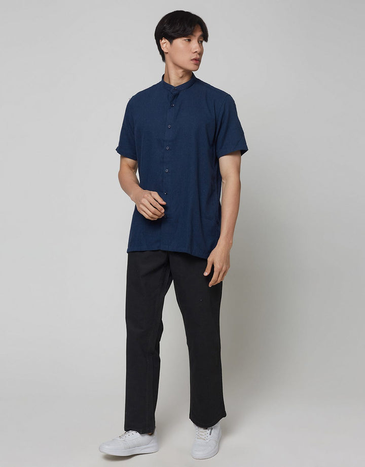 Hassenda Baju Koko Flannel Yasin Black Carbon