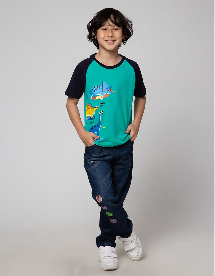 Marvel Embroidered Denim Long Pants