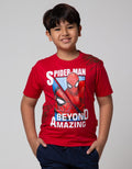 Marvel Short Sleeve T-Shirt Print Spiderman Beyond Amazing Scratch