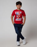 Marvel Short Sleeve T-Shirt Print Spiderman Beyond Amazing Scratch