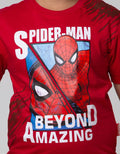 Marvel Short Sleeve T-Shirt Print Spiderman Beyond Amazing Scratch