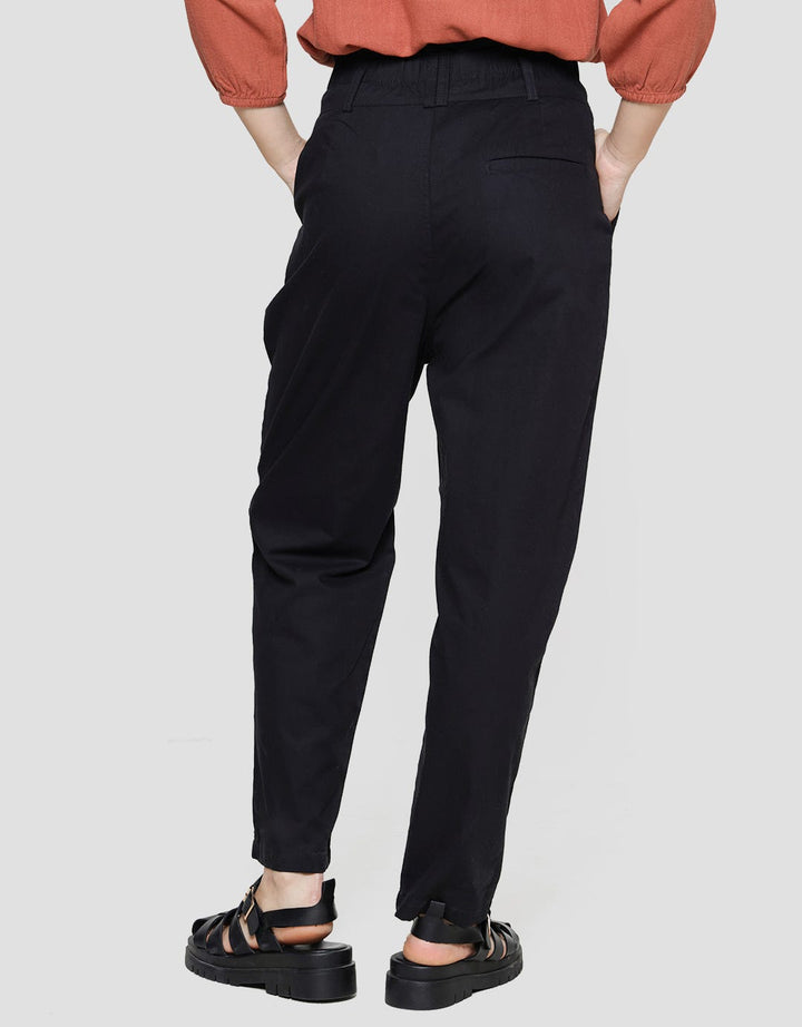 Details Women's High Waist Fit Paper Bag Long Pants