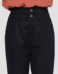 Details Celana Panjang High Waist Fit Paper Bag Wanita