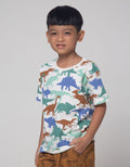 Little M Dino Print Kaos Anak Laki-laki