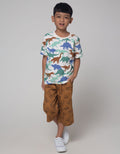 Little M Dino Print Kaos Anak Laki-laki