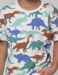 Little M Dino Print Kaos Anak Laki-laki