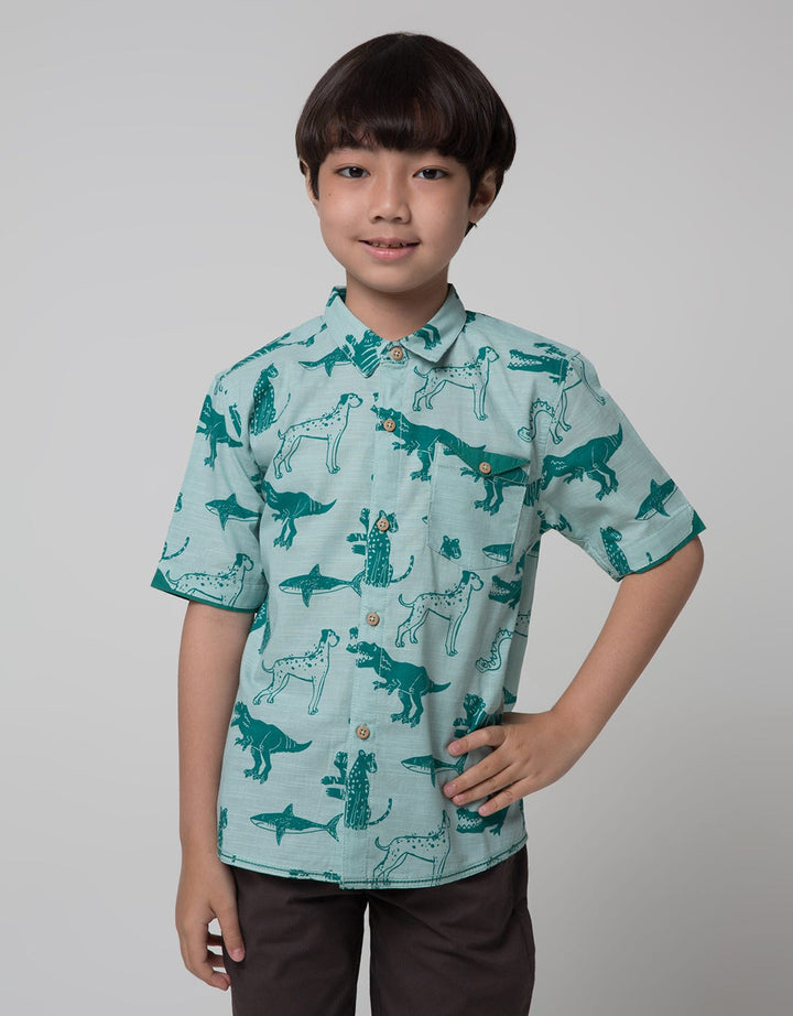 Little M Short Sleeve Shirt Animal
