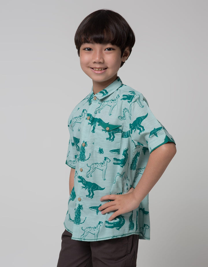 Little M Short Sleeve Shirt Animal