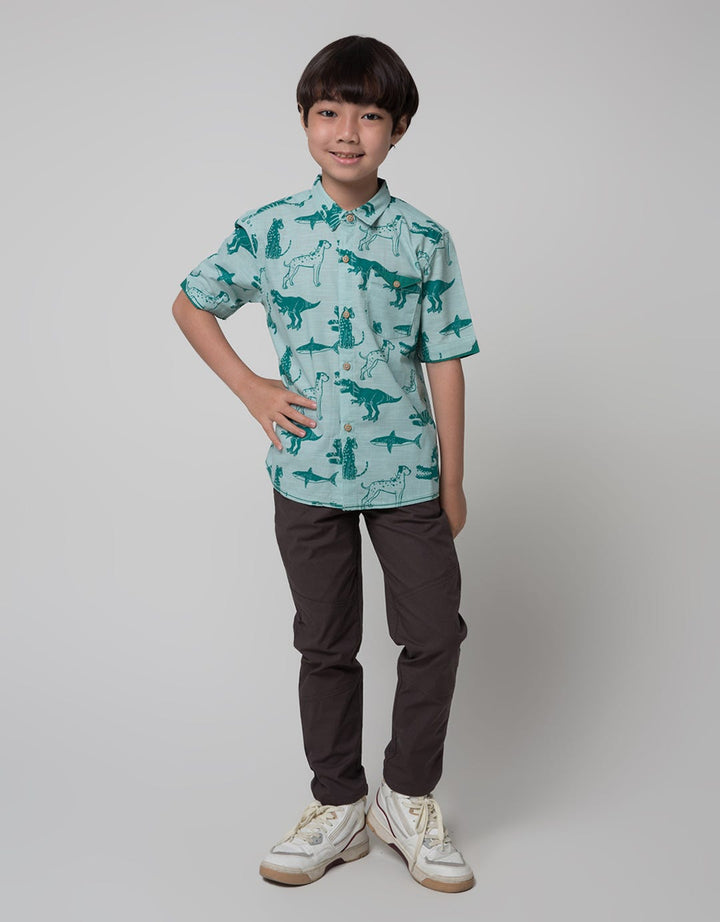 Little M Short Sleeve Shirt Animal
