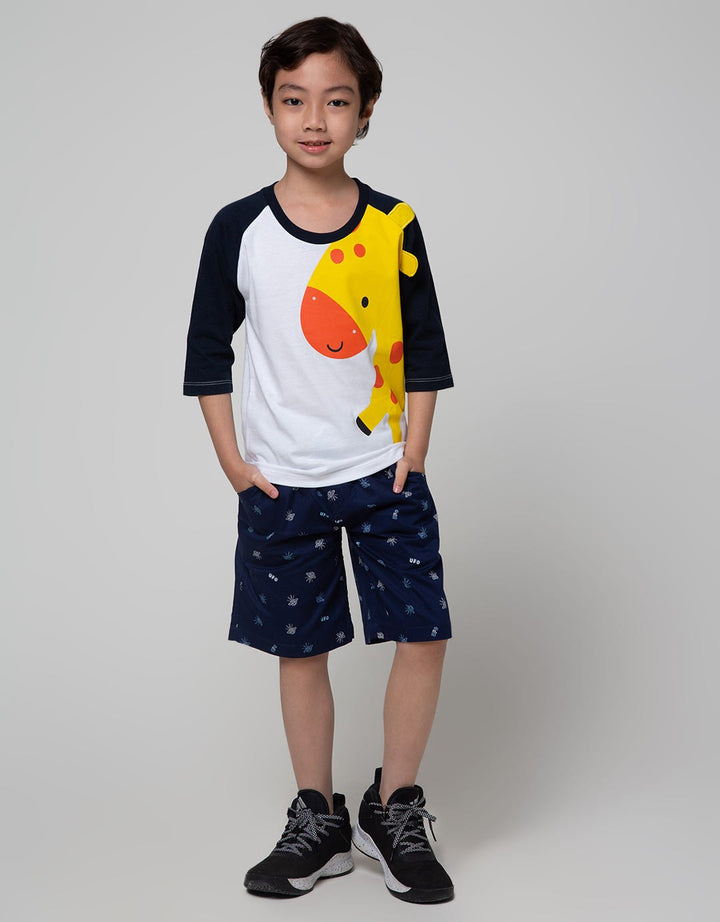 Little M Giraffe Print Kaos Anak Laki-laki