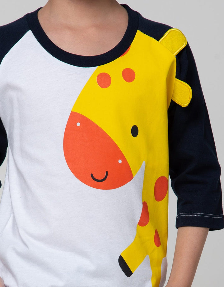Little M Giraffe Print Kaos Anak Laki-laki