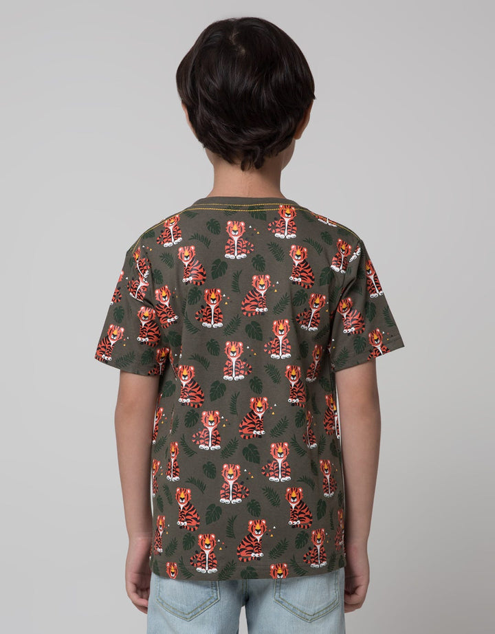 Little M Short Sleeve T-Shirt Print Tiger