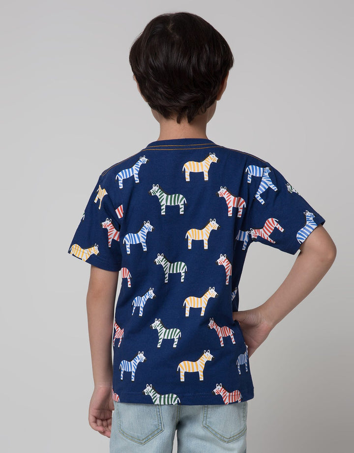 Little M Short Sleeve T-Shirt Print Zebra
