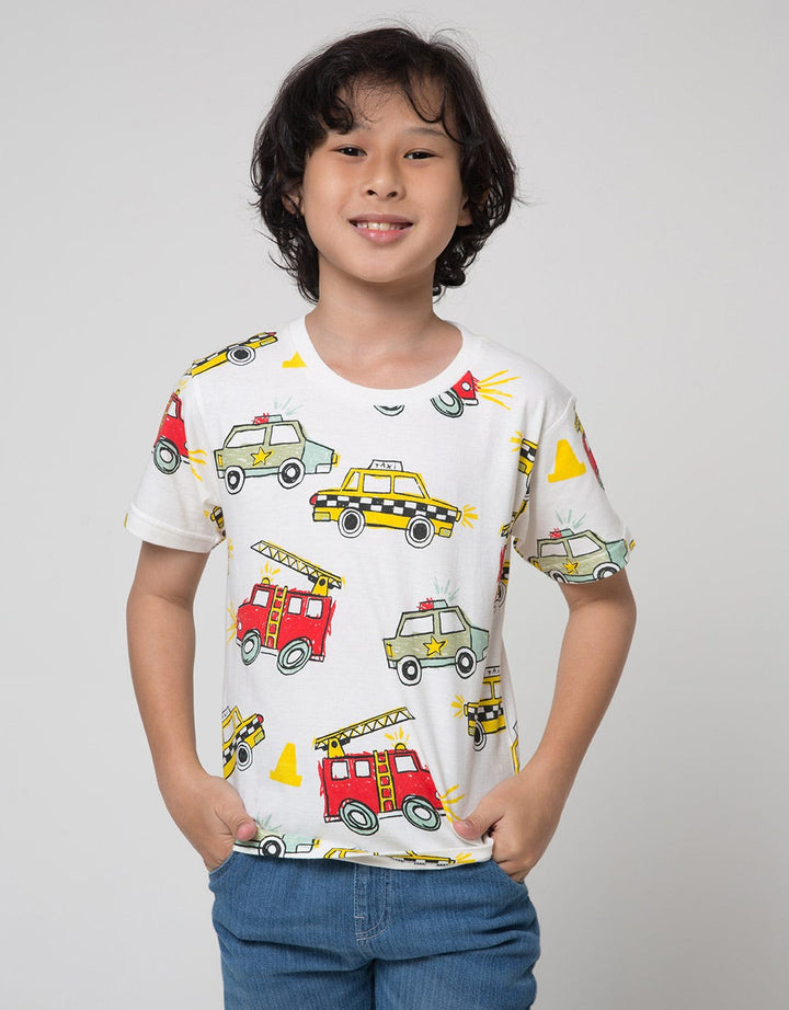 Little M Short Sleeve T-Shirt Firetruck