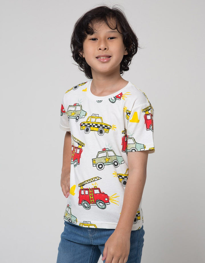 Little M Short Sleeve T-Shirt Firetruck