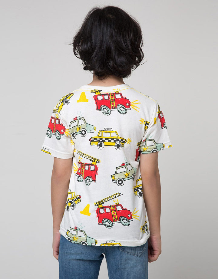 Little M Short Sleeve T-Shirt Firetruck