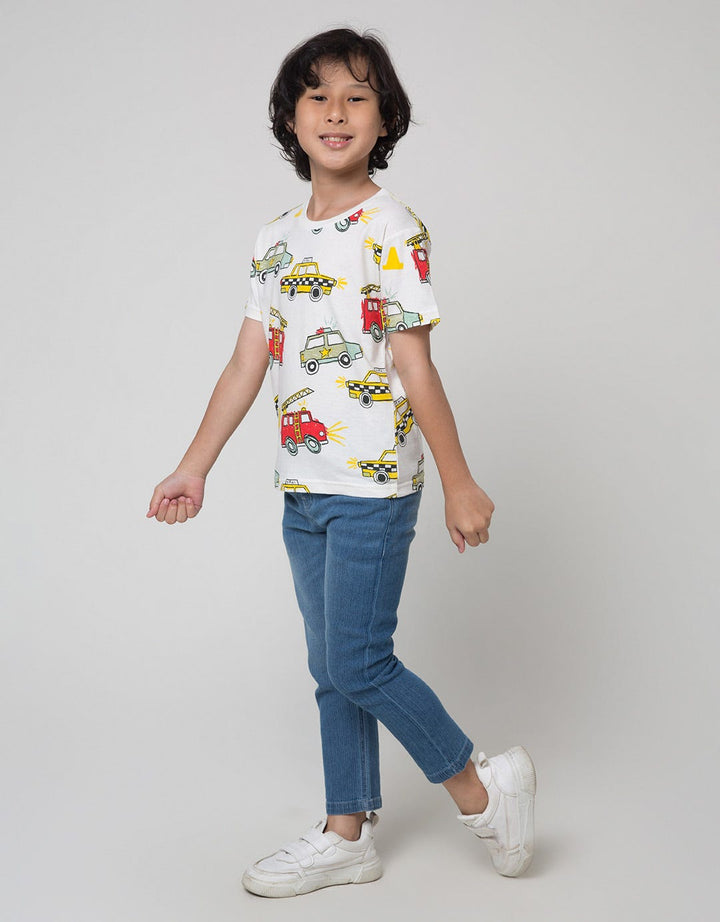 Little M Short Sleeve T-Shirt Firetruck