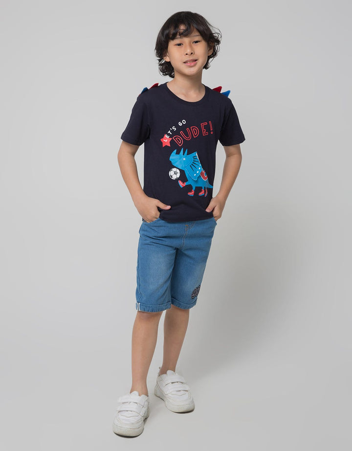 Little M Dino Lets Go Kaos Anak Laki-laki