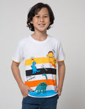 Little M Short Sleeve T-Shirt Dino Aplikasi Tangan Intip