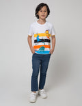Little M Short Sleeve T-Shirt Dino Aplikasi Tangan Intip