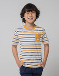 Little M Short Sleeve T-Shirt Stripe Yarndyed Cotton Combed 20S