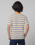Little M Short Sleeve T-Shirt Stripe Yarndyed Cotton Combed 20S