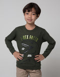 Little M Dino Foil Sweater Anak Laki-laki